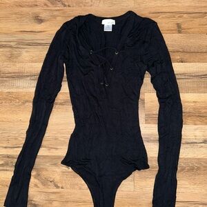 Wet Seal Lace-up Bodysuit